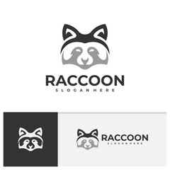 Raccoon logo vector template, Creative Raccoon head logo design concepts