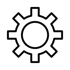 gear icon or logo illustration outline black style