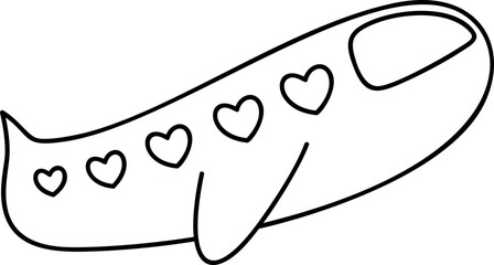 Cute airplane element vector