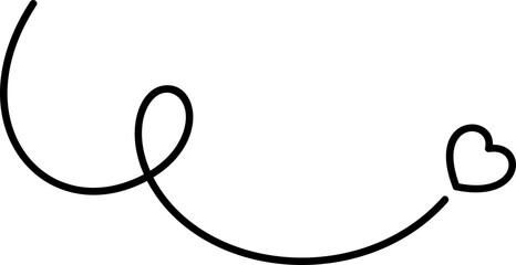 Cute heart doodle element vector