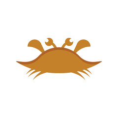 crab food logo design vector.