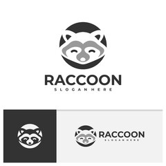 Fototapeta premium Raccoon logo vector template, Creative Raccoon head logo design concepts