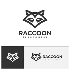 Raccoon logo vector template, Creative Raccoon head logo design concepts