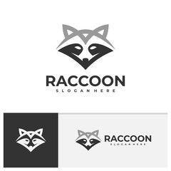Raccoon logo vector template, Creative Raccoon head logo design concepts © Top Studio