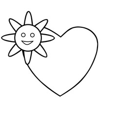 Flower and love sketch