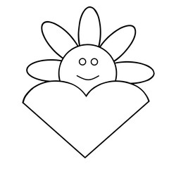 Flower and love sketch