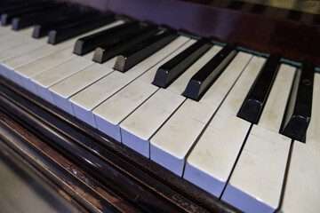 Old abandoned piano