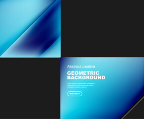 Gradient triangles vector abstract background