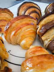 Delicious fresh baked home made croissants.