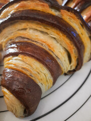 Delicious fresh baked home made croissants.