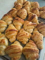 Delicious fresh baked home made croissants.