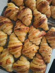 Delicious fresh baked home made croissants.
