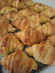 Delicious fresh baked home made croissants.