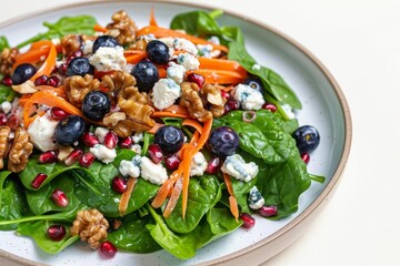 Eye-Catching Pomegranate and Blueberry Salad with Marie's® Blueberry Pomegranate Vinaigrette