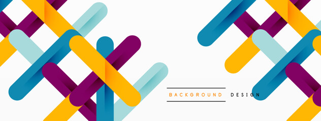 Colorful lines with shadows. Geometric background design. Vector Illustration For Wallpaper, Banner, Background, Card, Book Illustration, landing page