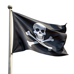 Naklejka premium pirate flag transparent background