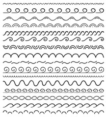 16 Hand drawn dividers - waves