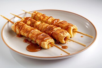 Irresistible Mini Apple Pie on a Stick with Luscious Caramel Drizzle