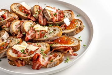 Wholesome Bacon and Jam Sandwiches with Whole-Grain Bread
