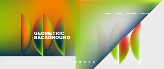 Fototapeta premium Glassmorphism geometric abstract background. Vector Illustration For Wallpaper, Banner, Background, Card, Book Illustration, landing page