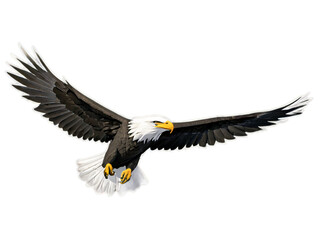 Fototapeta premium bald eagle isolated on white