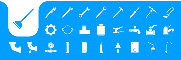 plumbing tools icon vector design