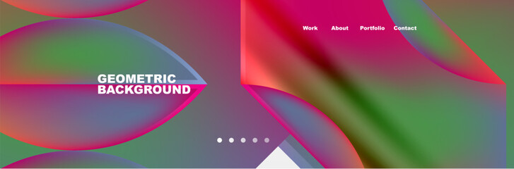 Abstract geometric shapes web design page. Vector Illustration For Wallpaper, Banner, Background, Card, Book Illustration, landing page