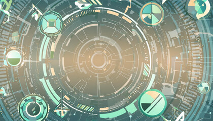 Futuristic green background