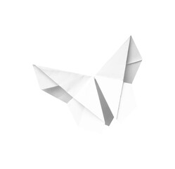origami butterfly isolated on white