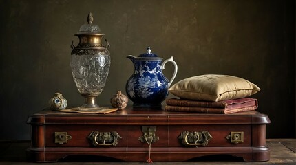 Elegant and vintage, antique still life objects