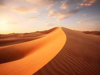 sand dunes in the desert created with generative ai