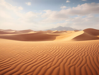 sand dunes in the desert created with generative ai