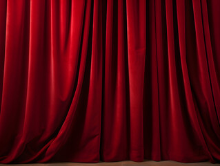 red curtain with a spotlight created with generative ai