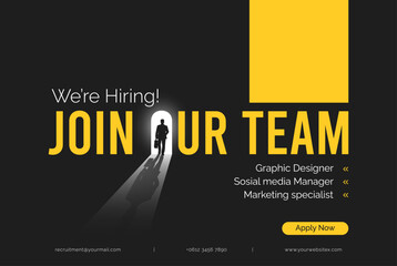 We are hiring to join our team recruitment open vacancy design