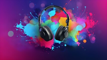 Music background for headphones
