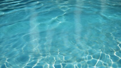 Blue swimming pool with crystal-clear water, Blue turquoise ripple pool water, Rippling Blue Water...