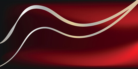 red luxury background with gold line.vector