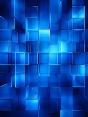 abstract background composed of overlapping rectangles in various shades of blue