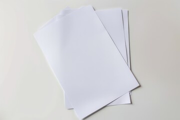 Paper Mockup on Isolated Background created with Generative AI