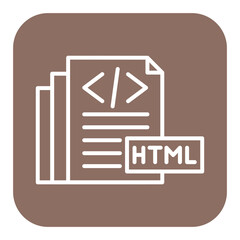 HTML vector icon. Can be used for No Code iconset.