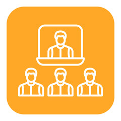 Video Conference vector icon. Can be used for Home Based Business iconset.