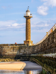 The Whitby Harbour West Lighthouse, England, UK