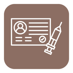 Vaccination Certificate vector icon. Can be used for Travel Agency iconset.