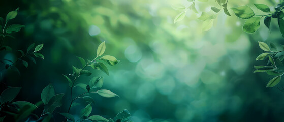 Abstract green background with soft gradient and nature-inspired theme, room for text,