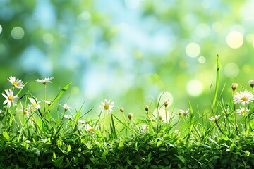 art abstract spring background or summer background with fresh grass