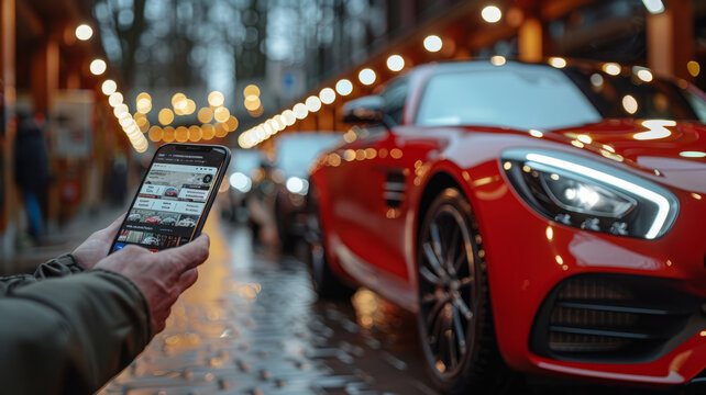 Online Car Bidding Website app interface,generative ai