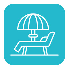 Resort vector icon. Can be used for Travel Agency iconset.