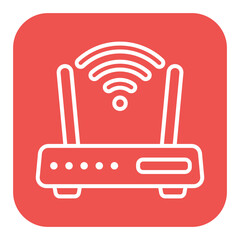 Modem vector icon. Can be used for Communication and Media iconset.