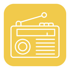 Radio vector icon. Can be used for Communication and Media iconset.