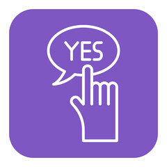 Yes vector icon. Can be used for Customer Feedback iconset.